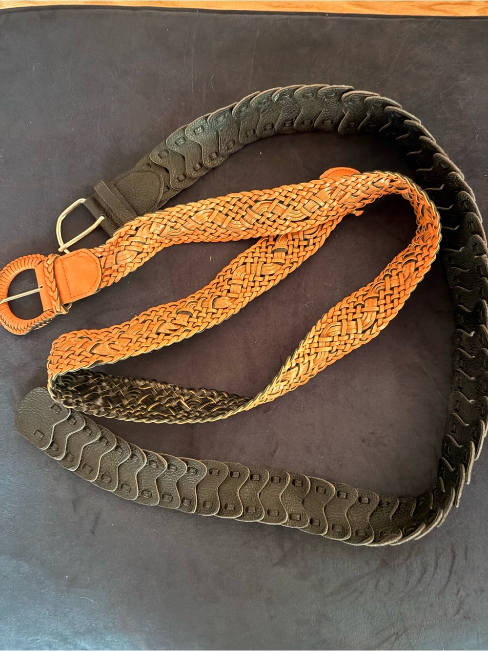 Braided Belts - Black and Tan